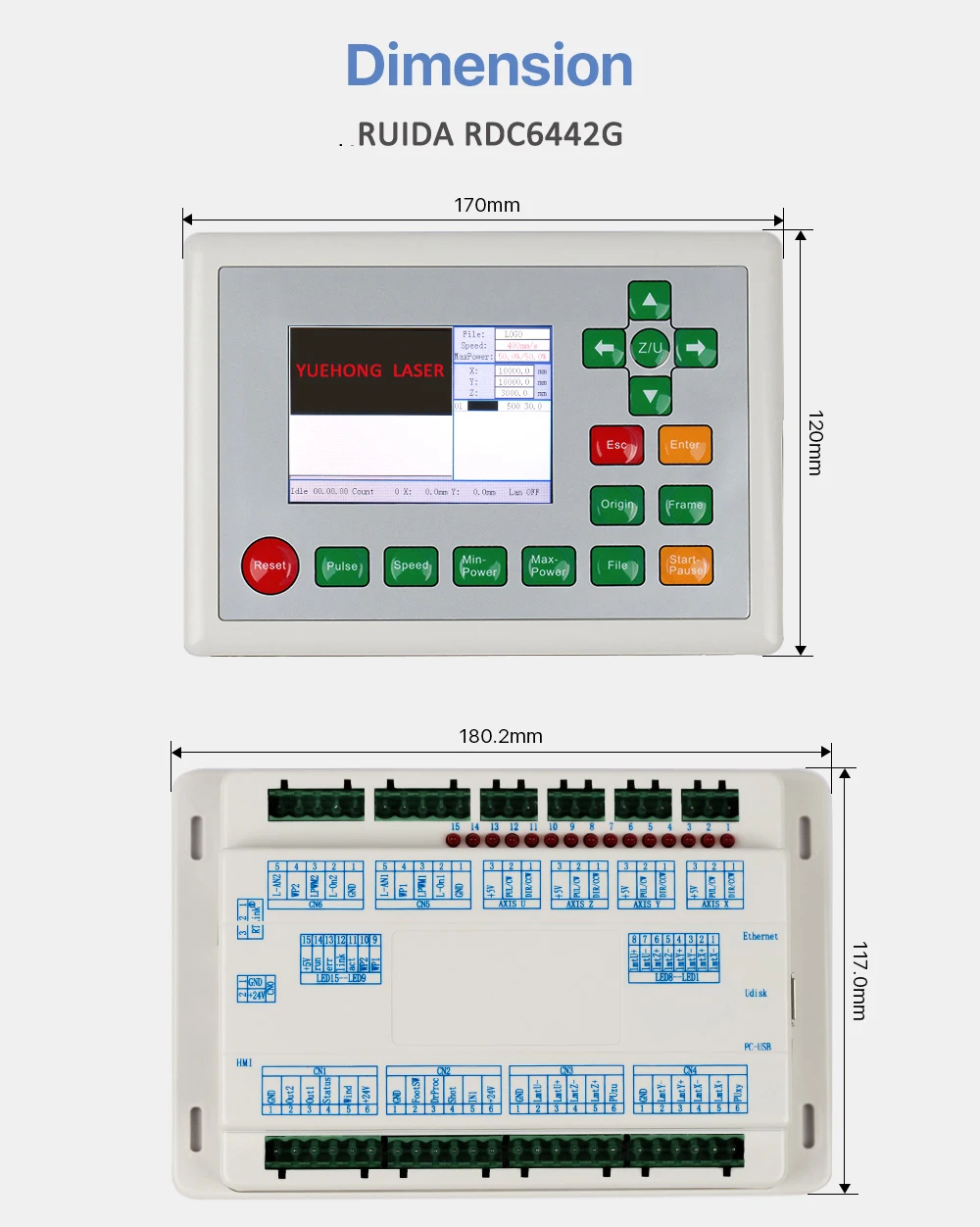 Factory direct  Ruida RDC6442G/64425G Laser Controller For Co2 Laser Engraving Cutting Machine