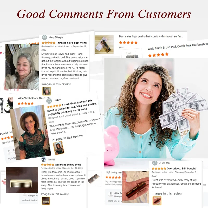 PDANY мини-расческа для укладки волос на заказ кармашка из ацетата целлюлозы с широким зубом индивидуальным логотипом женщин детей