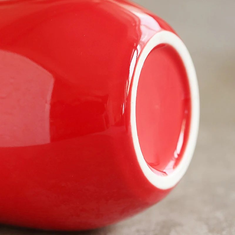 Chinese factory product hot selling wholesale 250ml 330ml no handle cup custom logo red ceramic tea cup with lid