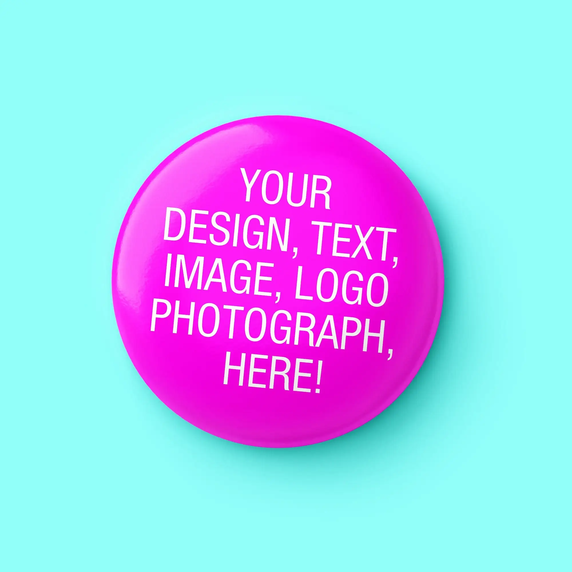 Design your own logo round shape button badge wholesale brooch custom name pin 38mm colourful cartoon metal blank button pin