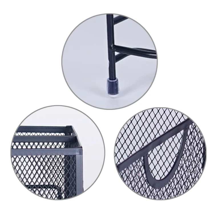 Steel Mesh 2-Tier Under Sink Cabinet Organizer with Sliding Storage Drawer