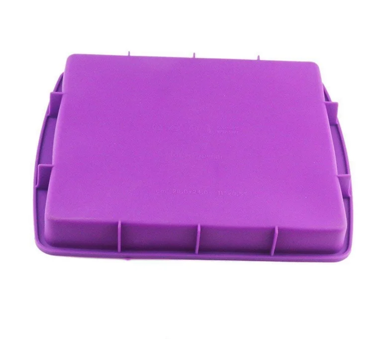 Orgrimmar Baking Silicone Rectangular Cake Pans Bakeware Bread Baking Mold NonStick Easy Demoulding Purple 2Packs (Pack of 2)