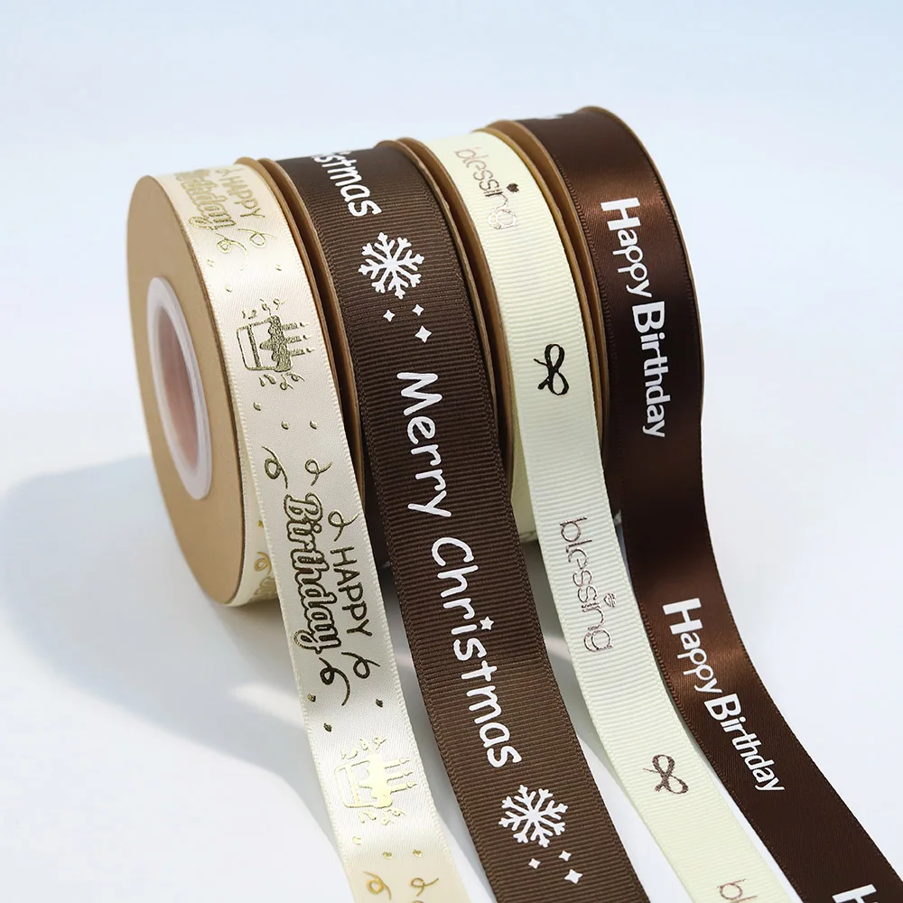 High Quality Mica Color Grosgrain Satin Ribbon Roll Double-Face Ribbons Gift Crafting Festival Celebrations Manufacture Fabric