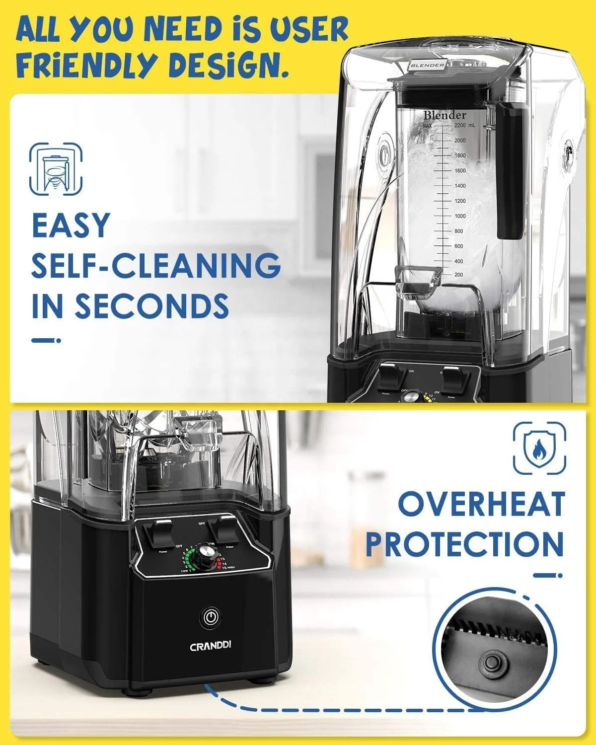 The latest blender in stock with touch screen display precise and intelligent control of the juicer