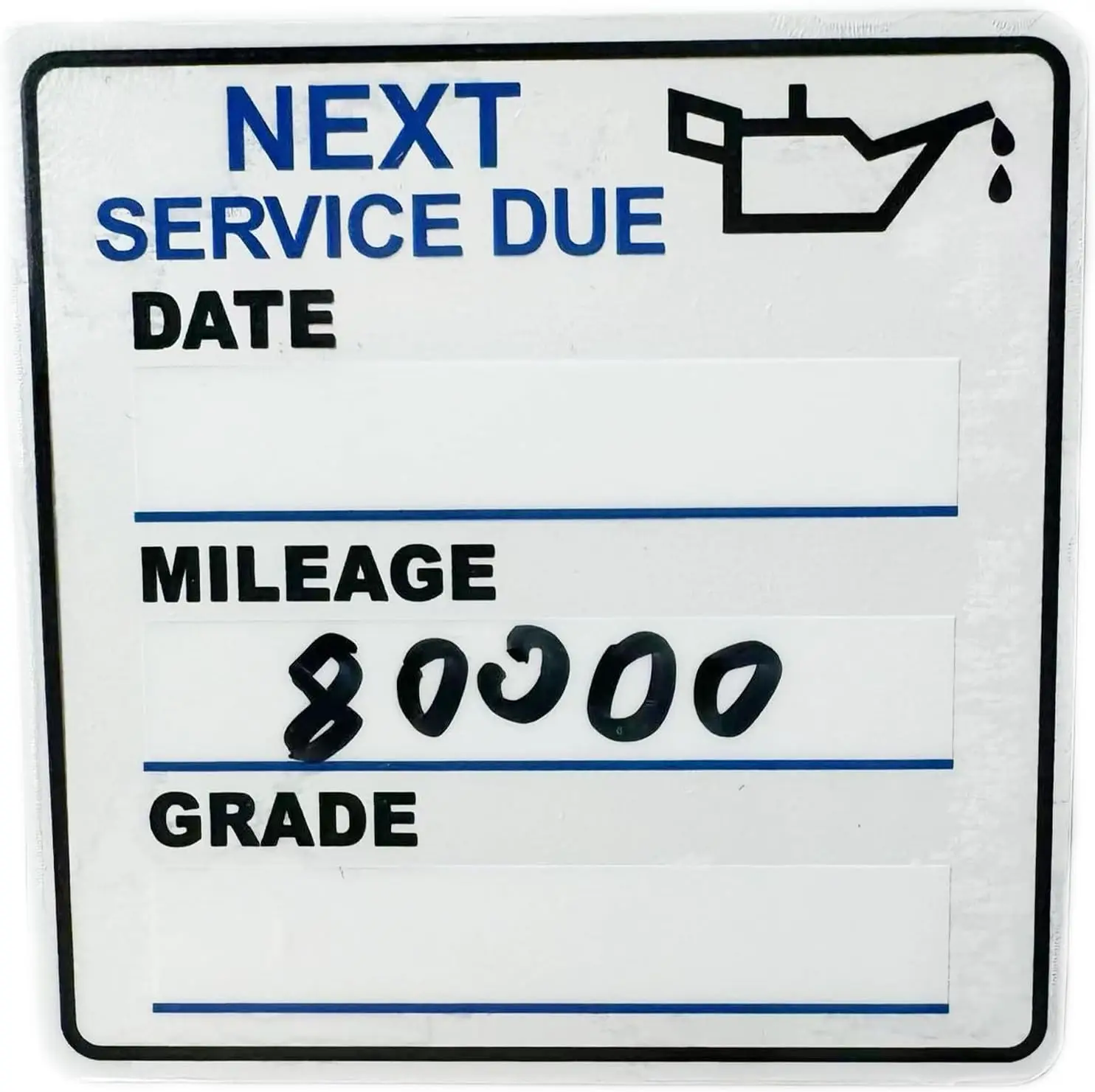 Car Maintenance Oil Change Sticker Service Reminder Transparent Waterproof Adhesive Label Sticker Electrostatic Film