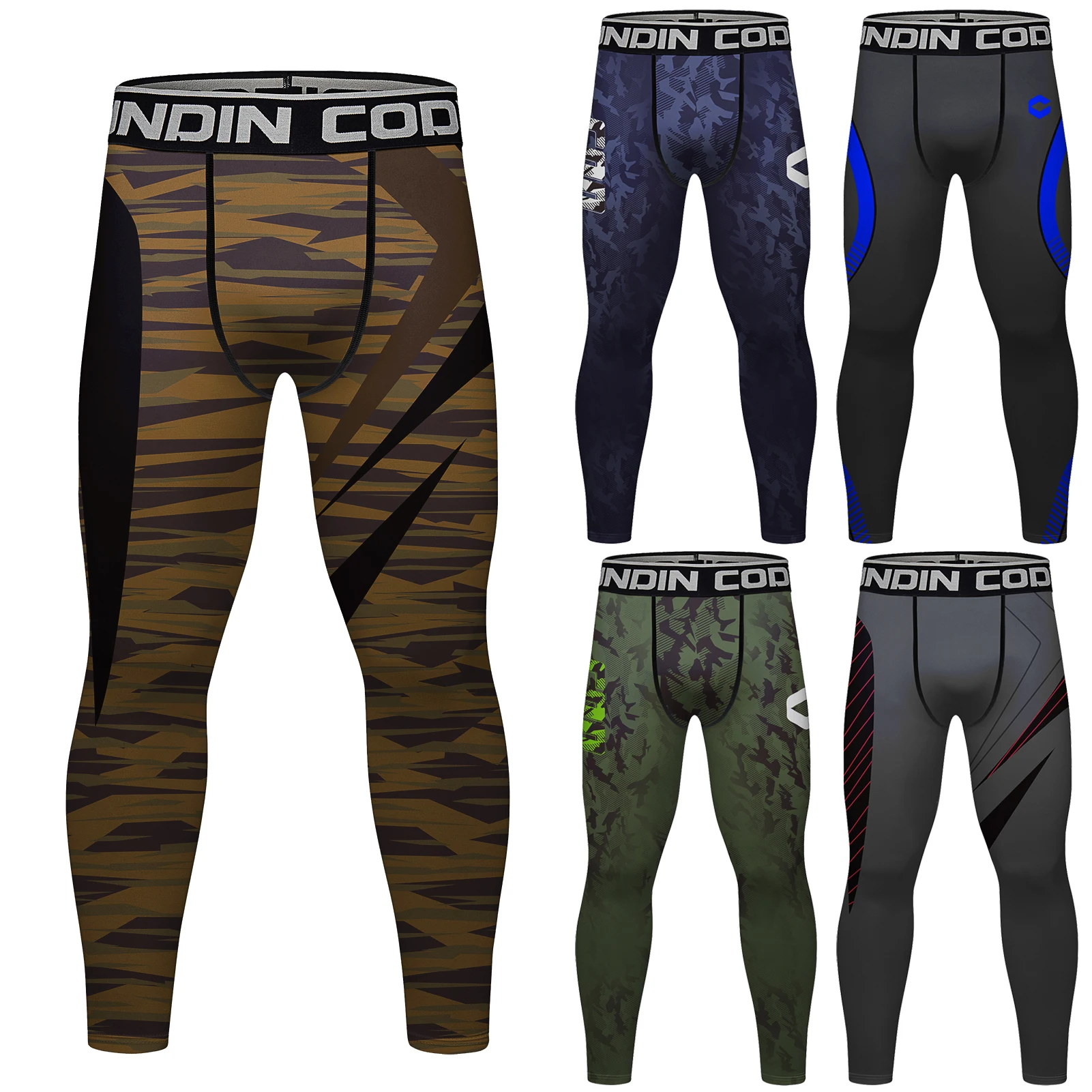 High Elastic Sport Compression Gym Leggings Men Outdoor Basketball Football Running Training Base Layer Pants