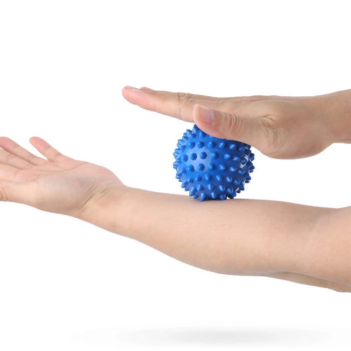 Physix Gear Sport Massage Balls - Best Spiky Ball Roller for Plantar Fasciitis, Trigger Points Neck & Back Pain Relief - Deep Ti