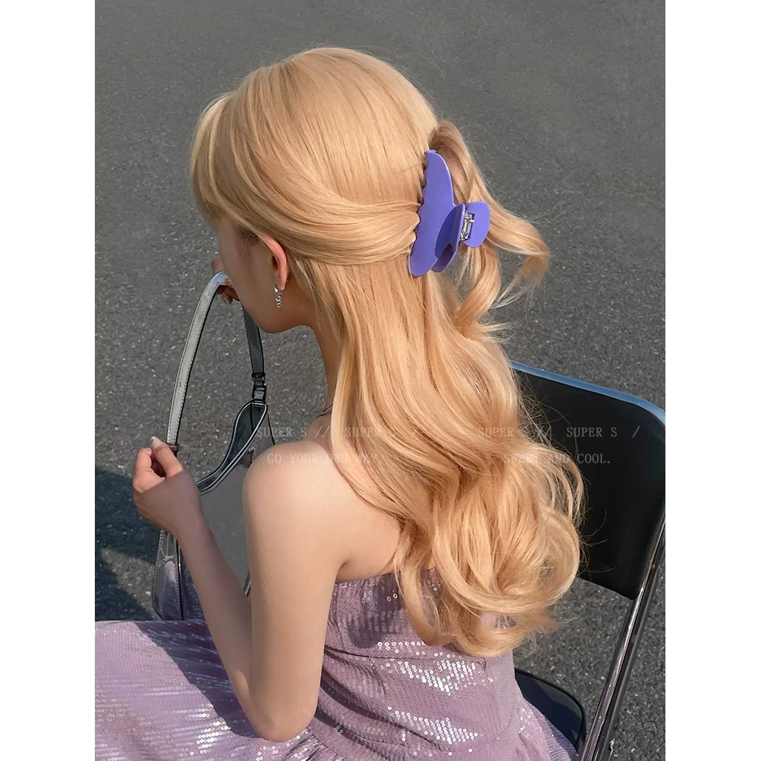 Korean Style Army Green Plain Hair Clip Claw For Thick Hair Acetate Hair Clamp For Women Custom Logo Accessories