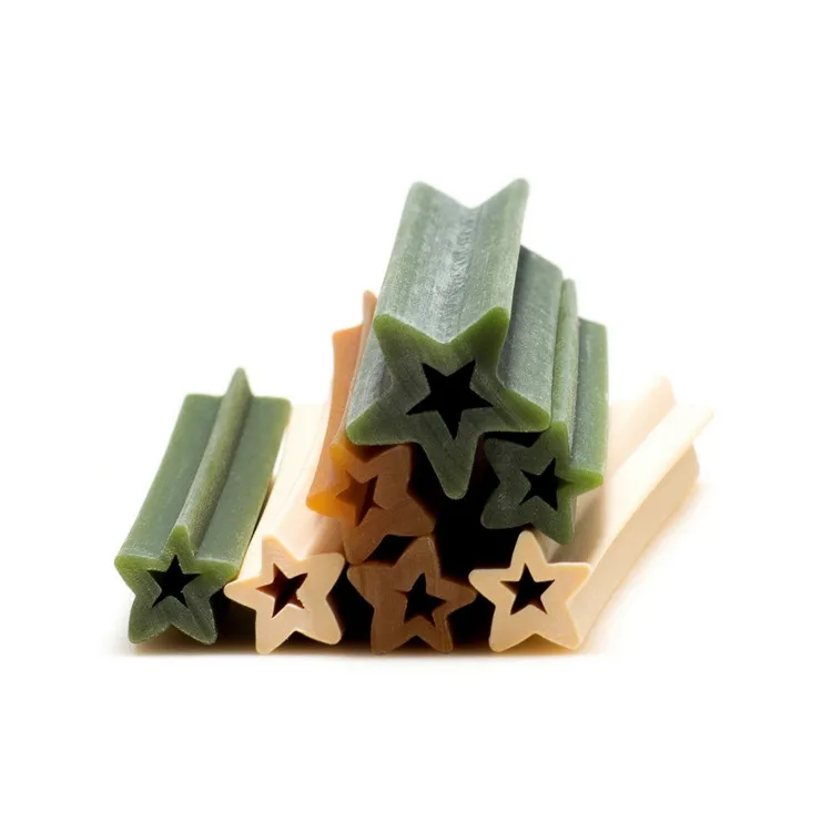 pet supplier custom organic dog treats Hollow Star Sticks Shaped  rawhide dog chews for dogs