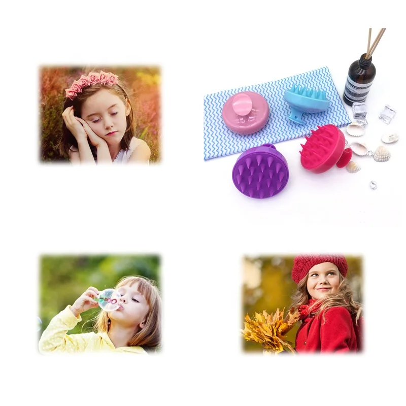 Wholesale Portable Custom Silicone Scalp Massager Hair Massage Brush