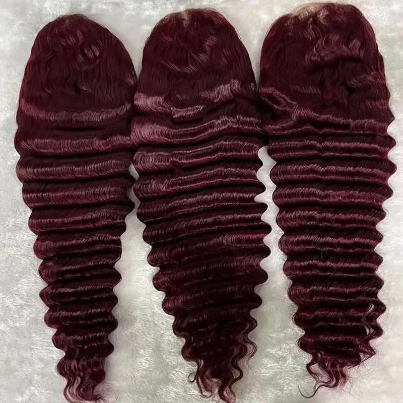 Jennifer Wholesale Customized Unprocessed Virgin Brazilian Peruvian Wig Pineapple Curly Wave 13x4 Knotless Pre Plucked Lace Wigs