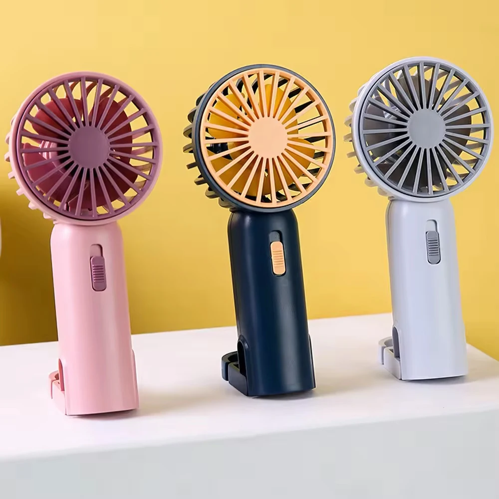 Ready To Ship Electric Small Handheld Personal Fan USB Rechargeable Mini Cute Portable Fan With Stand