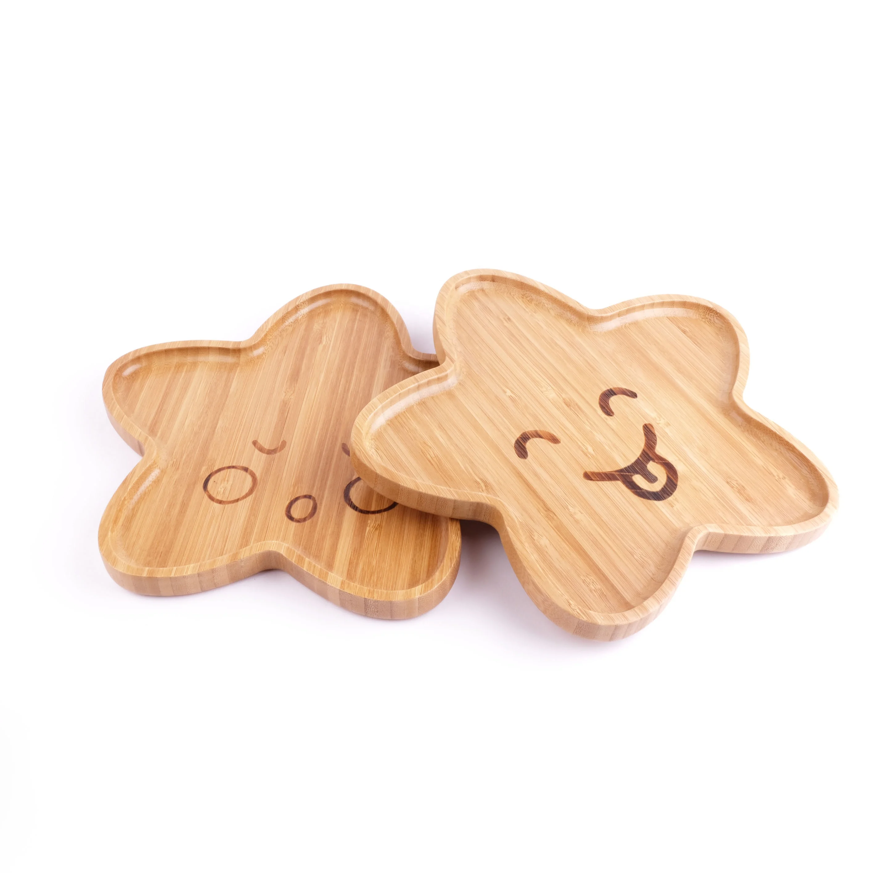 Children Kids Toddler Baby Bamboo Plate Dish Set