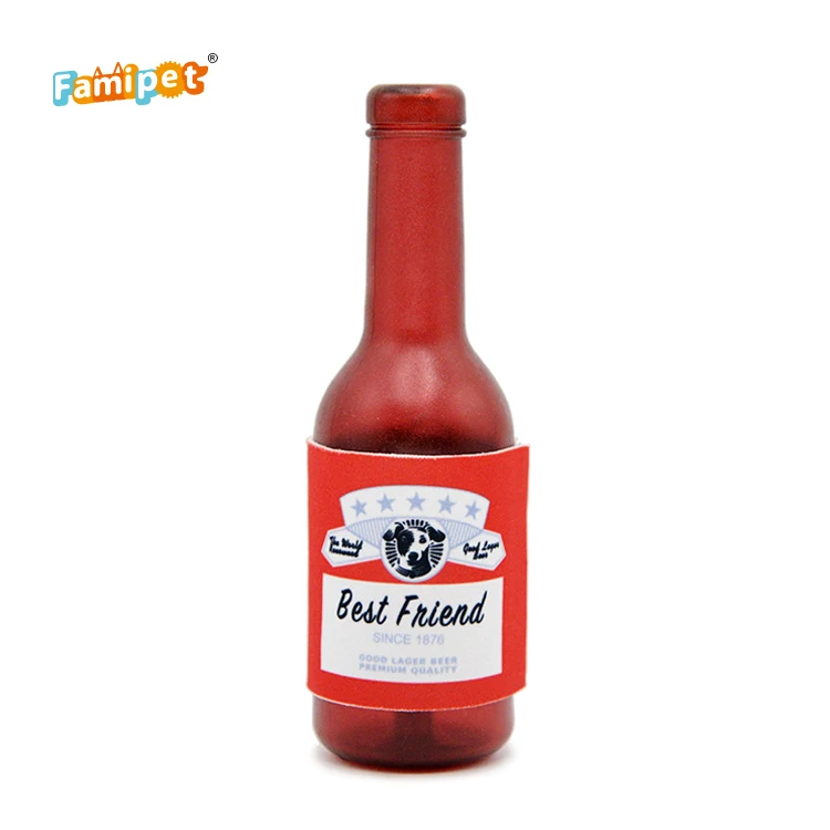 Hot Sale Unique Original Design Beer Collection Interactive TPR Dog Chew Pet Toy