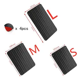 Huaju Industrial Non-stick Fast Defrost Tray 2mm Frozen Food Meat Aluminum Quick Thaw Plate 4 Red Silicone Cutting Board