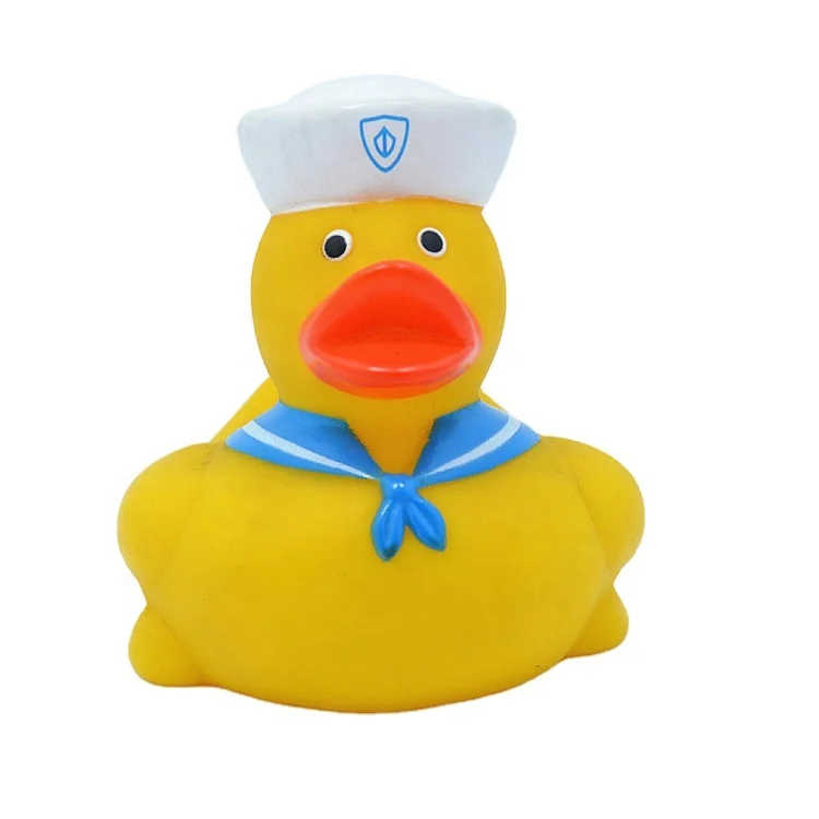 Wholesale Promotional Custom Soft PVC Bath Duck Squeeze Floating Plastic Sailor Rubber Duck