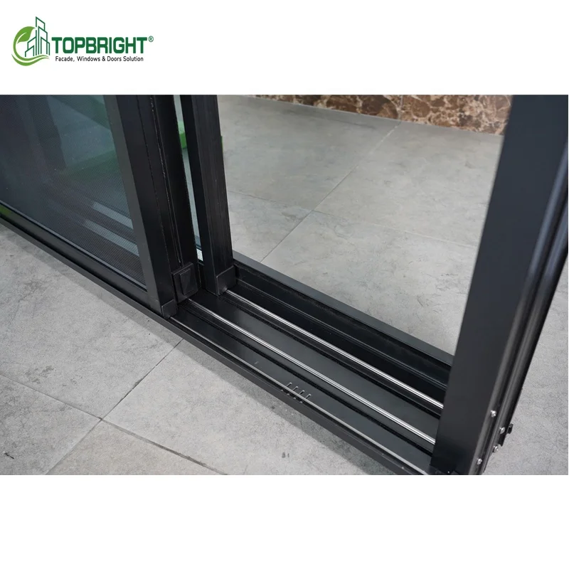 Topbright horizontal narrow serie glass window hurricane impact sliding aluminum windows designs