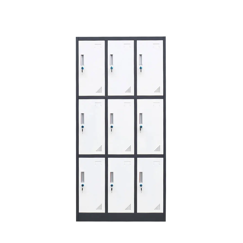 Wholesale price Metal File Cabinets Office 9 Door Metal Storage Cabinets with 9 Mobile Shelf Filing Kabinet lemari besi archivad