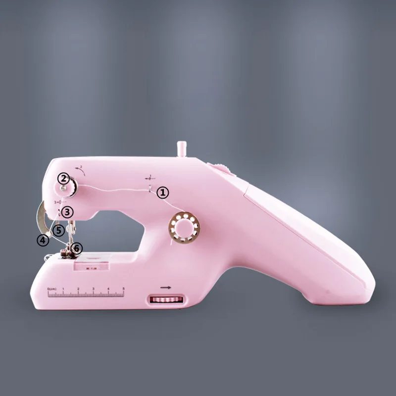 Portable Mini Household Sewing Machine Micro Handheld Home Electric Small Sewing Machine with Accessories