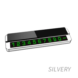 Car Accessories Aluminum Alloy Temporary Car Parking Phone Number Plate