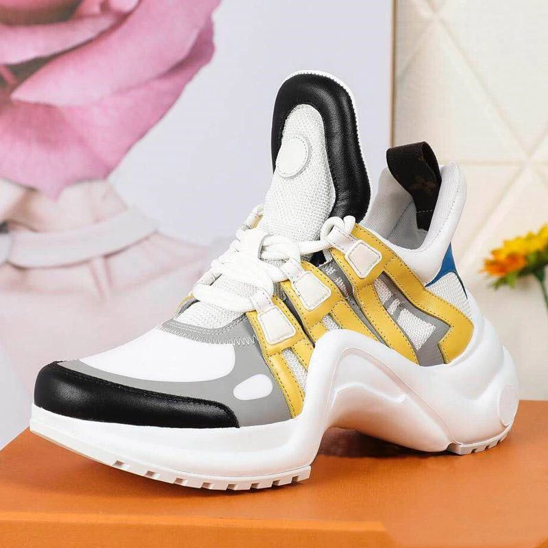 
Brand woman shoes new arrivals 2019 luxury design Women Vivid Multi Yellow Hybrid Sports Sneakers Women Running Shoes 