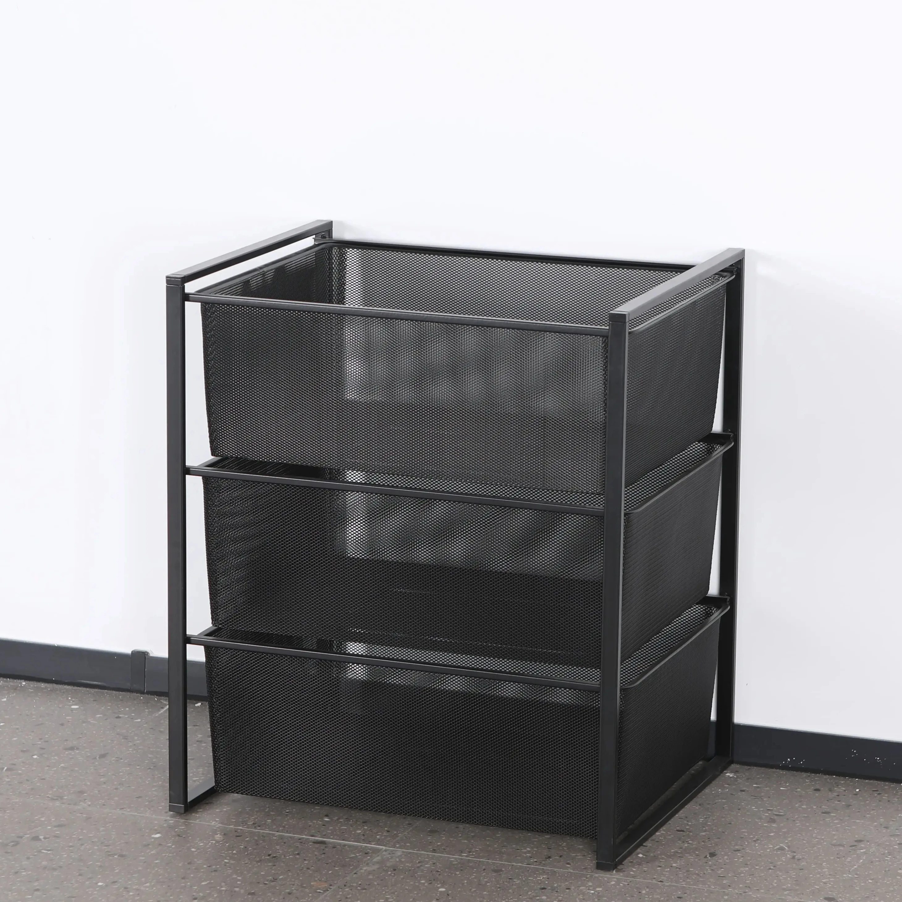 High Quality Creative Diy Detachable Clothes Push Metal Food Fruit Storage Organization Mesh Basket