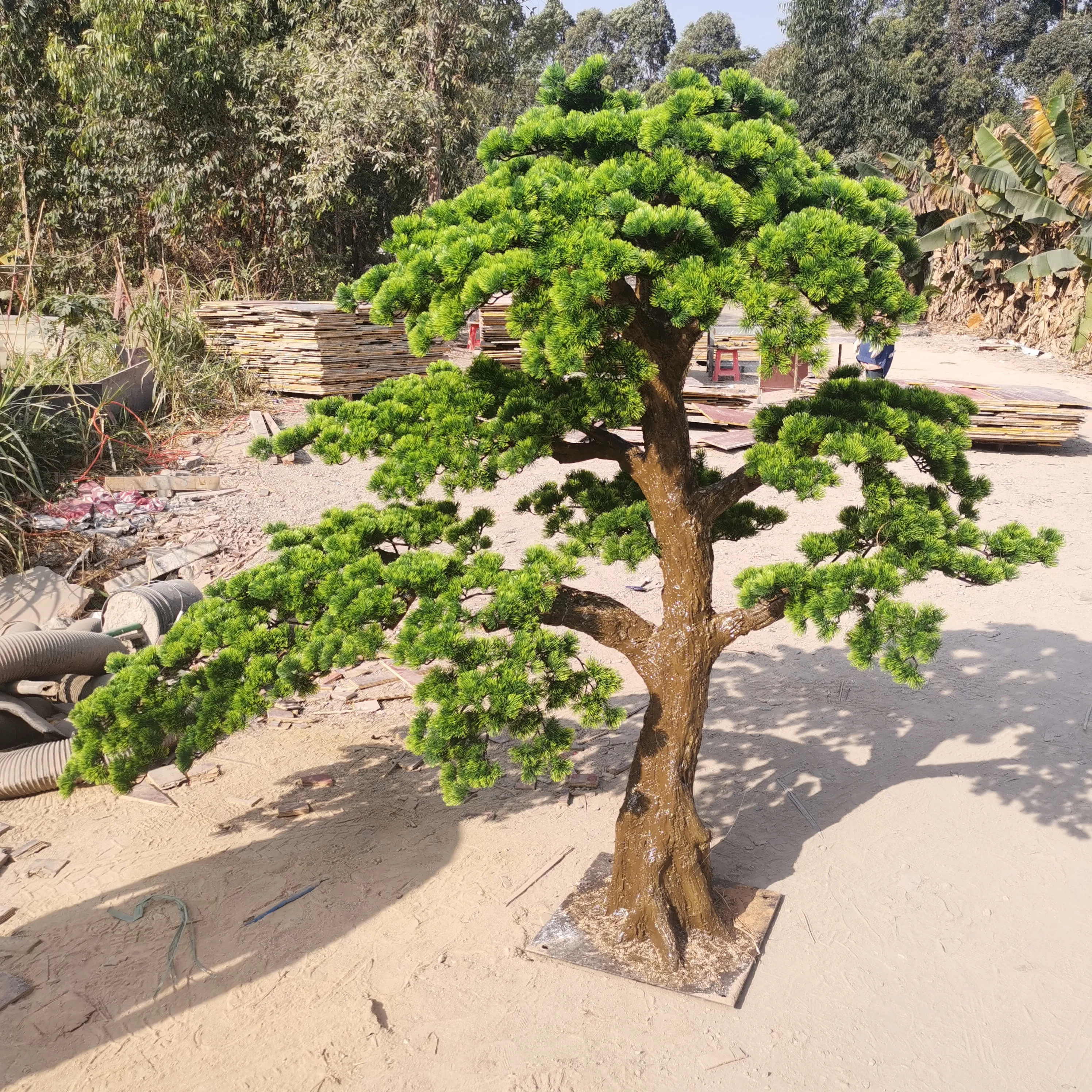 Customized Artificial Trees 3m Fiberglass Artificial Pine Trees for Decoration