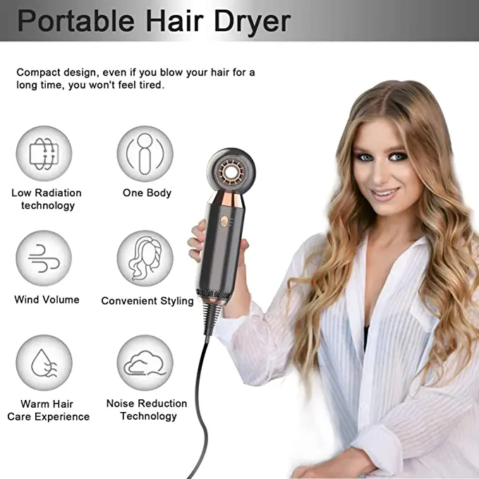 Popular Business Gift 800W Smart Heat Control High Airflow Volume Lightweight Mini Blow Dryer for Home Hotel Travel