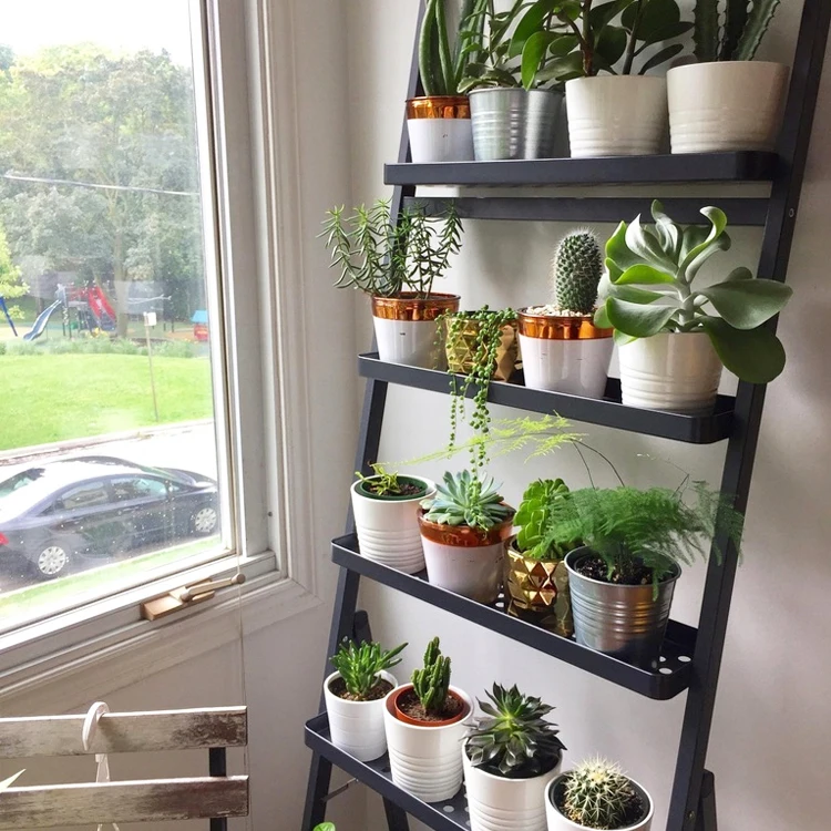 Plant Stand Indoor Outdoor 5 Tier Flower Pot Holder Multiple Plant Shelf Potted Display Corner Rack Tall Planter Shelves