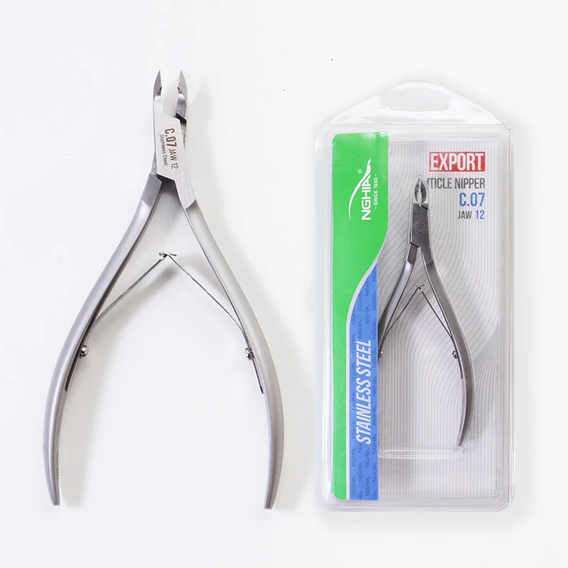 NGHIA EXPORT Professional Vietnam C07 D07 Jaw 14 Pedicure Metal Sharp Nail Cutter Cuticle Nippers For Nails