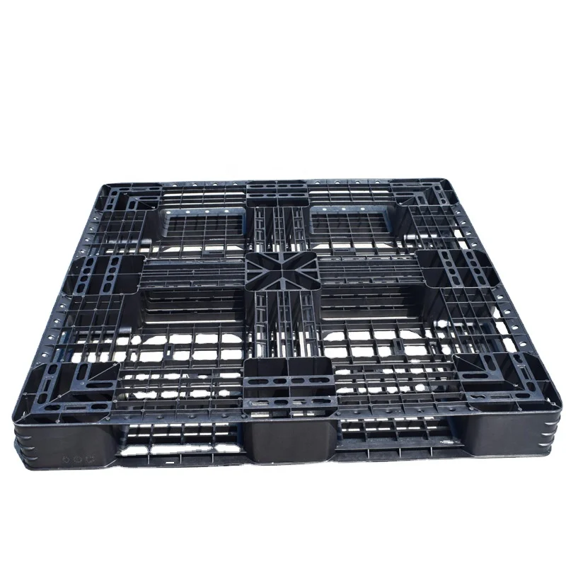 Wholesale Cheap Prices Black Light Plastic Pallet Export Reusable Fork Pallet Single Faced Warehouse Industry Pallet for Sale