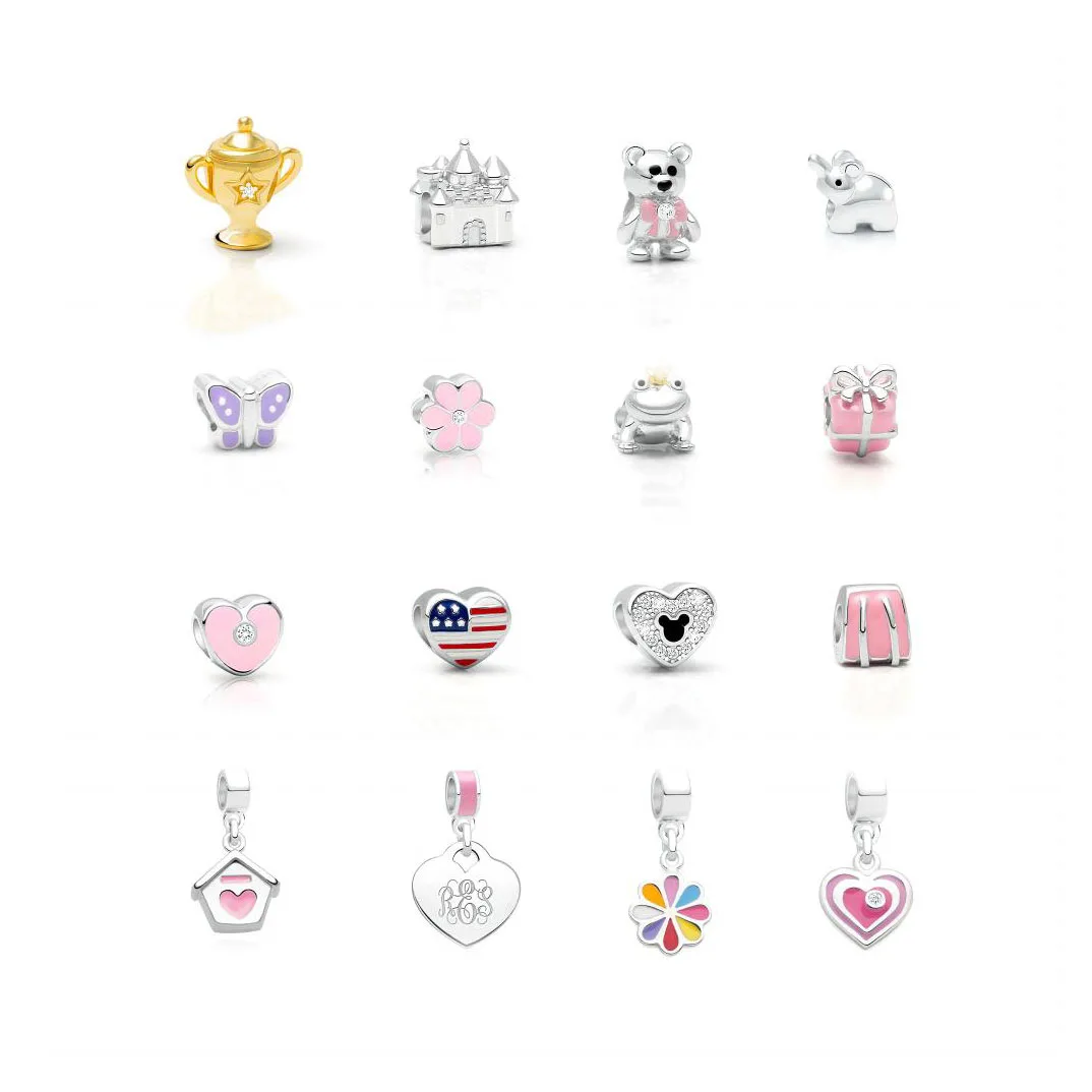 New Arrival Quality 925 Sterling Silver Diy Enamel Bracelet Charms For Jewelry Making