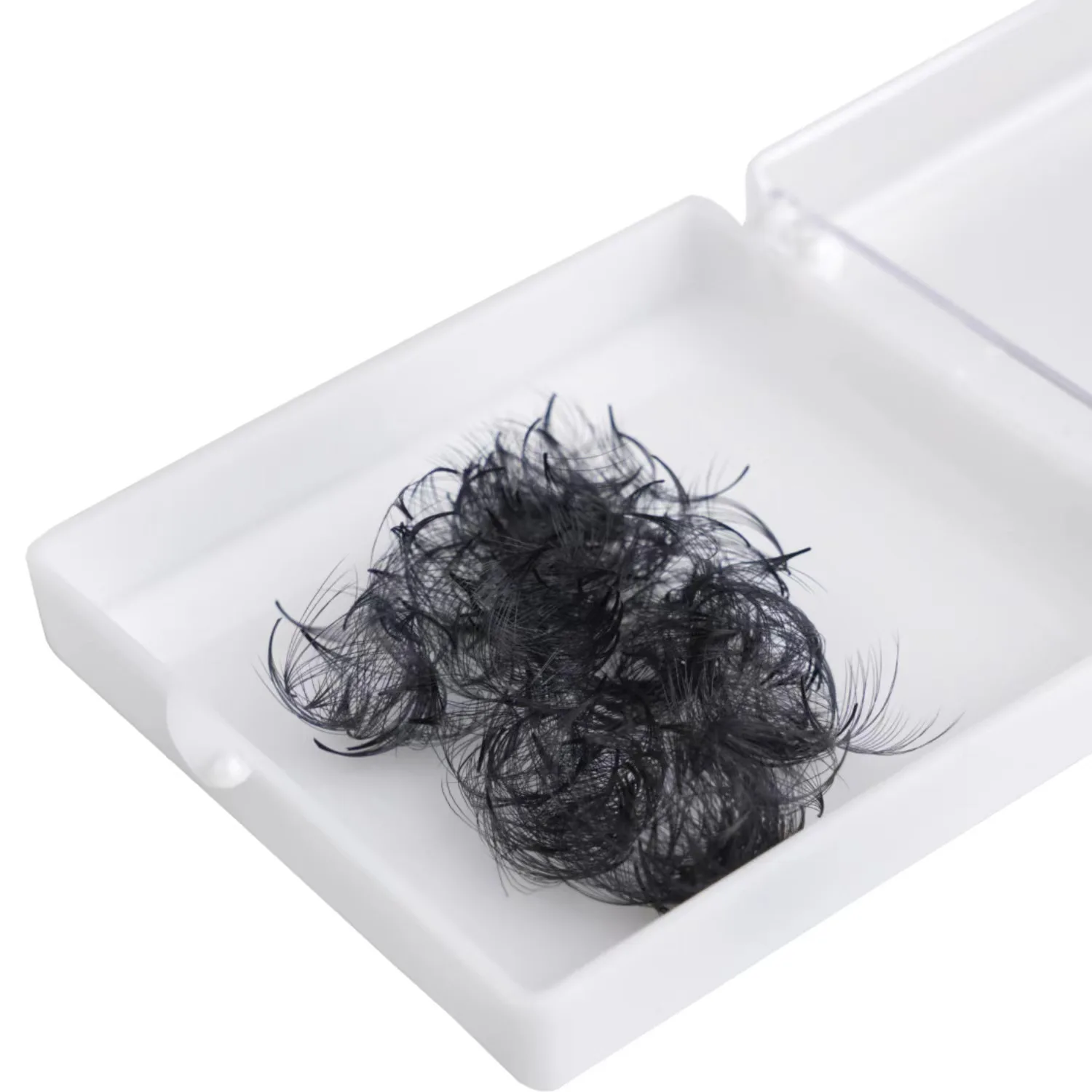 matte black loose premade fans pointy base 1000 promade 6d cc curl loose fans eyelash extension 1000 fans in box