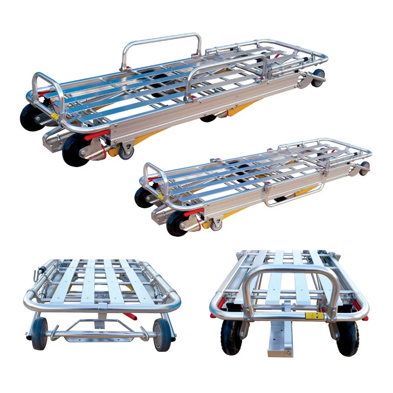 Недорогая Складная медицинская тележка для больниц и пациентов, регулируемый размер, автоматическое растяжение скорой помощи