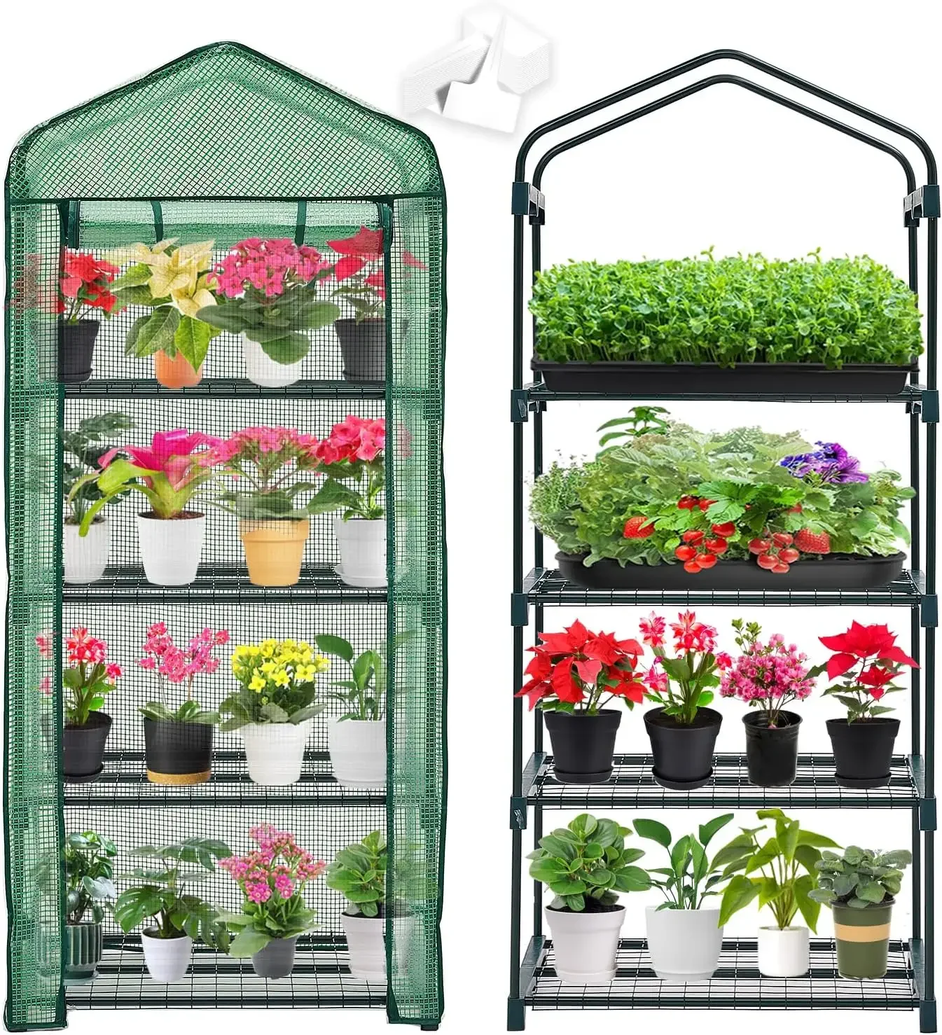4tier Protective greenhouse,Vegetable, Warm greenhouse sheltered from wind and rain,outdoor use