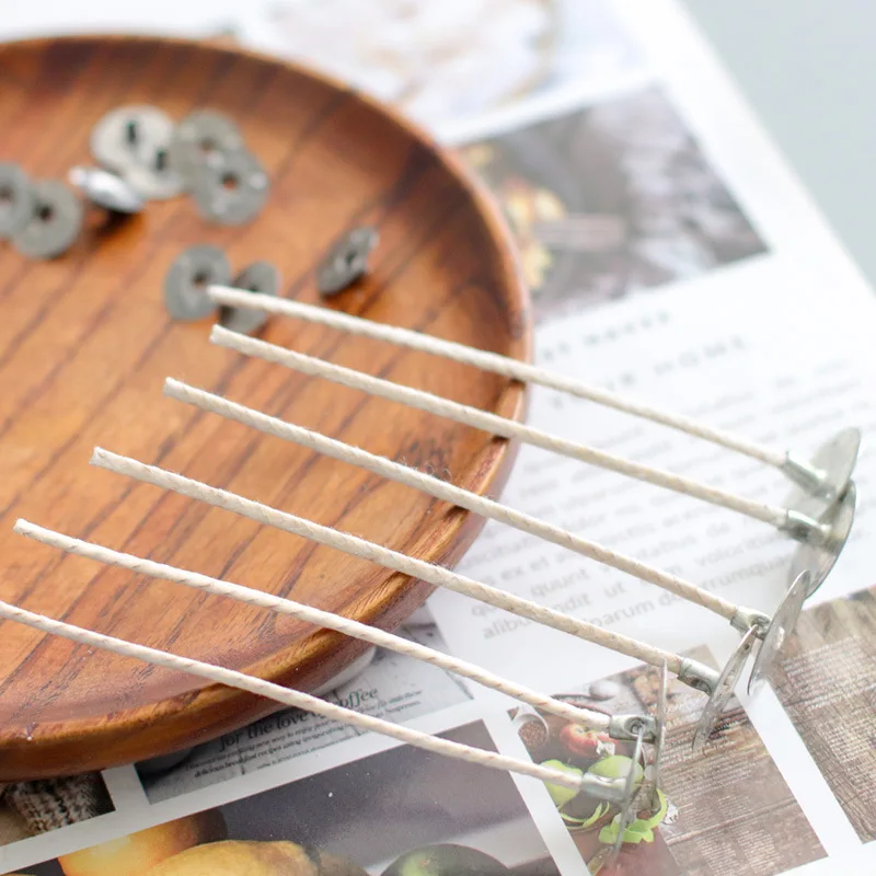 40 strands length 6-8-9-10cm Various length and threads cotton paper interwoven wick candle wick  for candle making