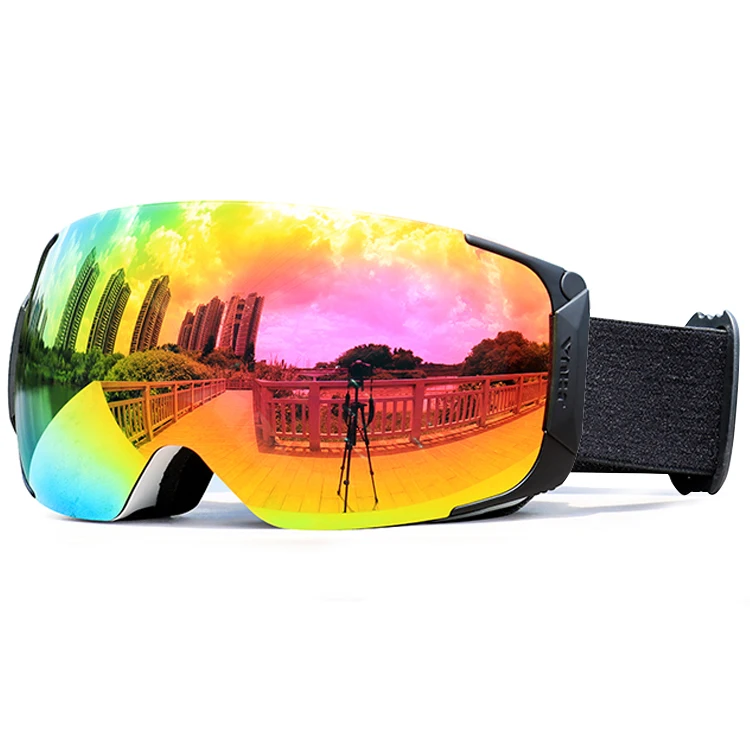 Helmet Compatible Ski Goggles Glasses Snowboard Straps Safety Antifog Custom Magnetic Ski Googles
