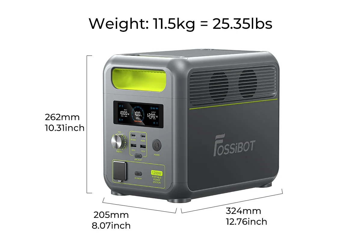 2024  FOSSiBOT F1200 Portable Power Station | 1,200W 1,024Wh