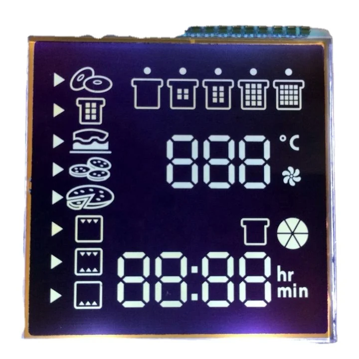 LED backlight seven segment 6 digits LCD display