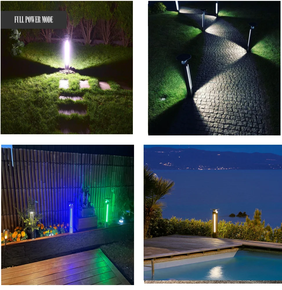 Saving Energy Solar Bollard Lights Outdoor Led Garden Lights with Voice Sensor Aluminum Alloy Design Lighting