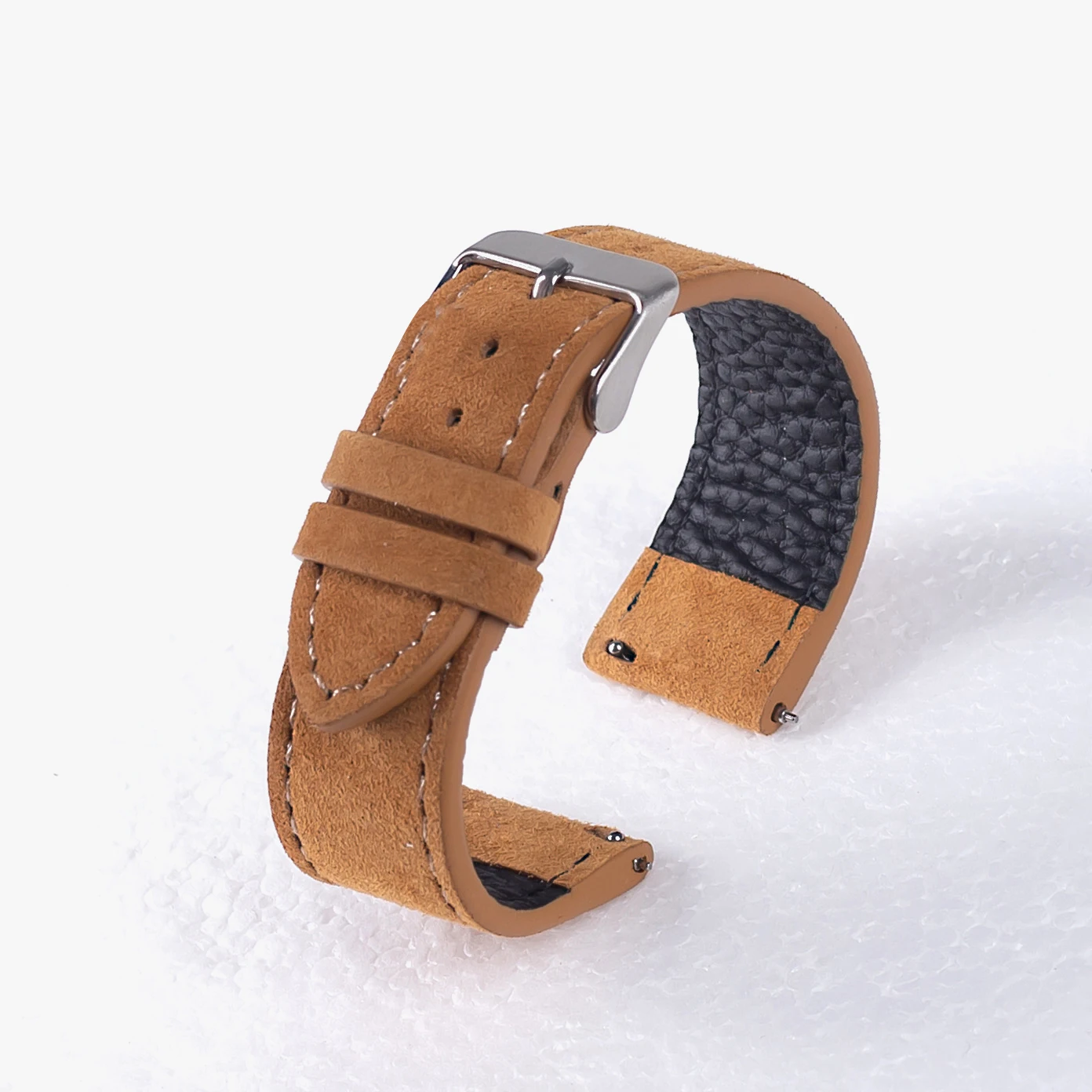 Suede Leather Strap manufacturer 19/20/22mm replacement leather watch bands handmade quick release genuine leather watch straps