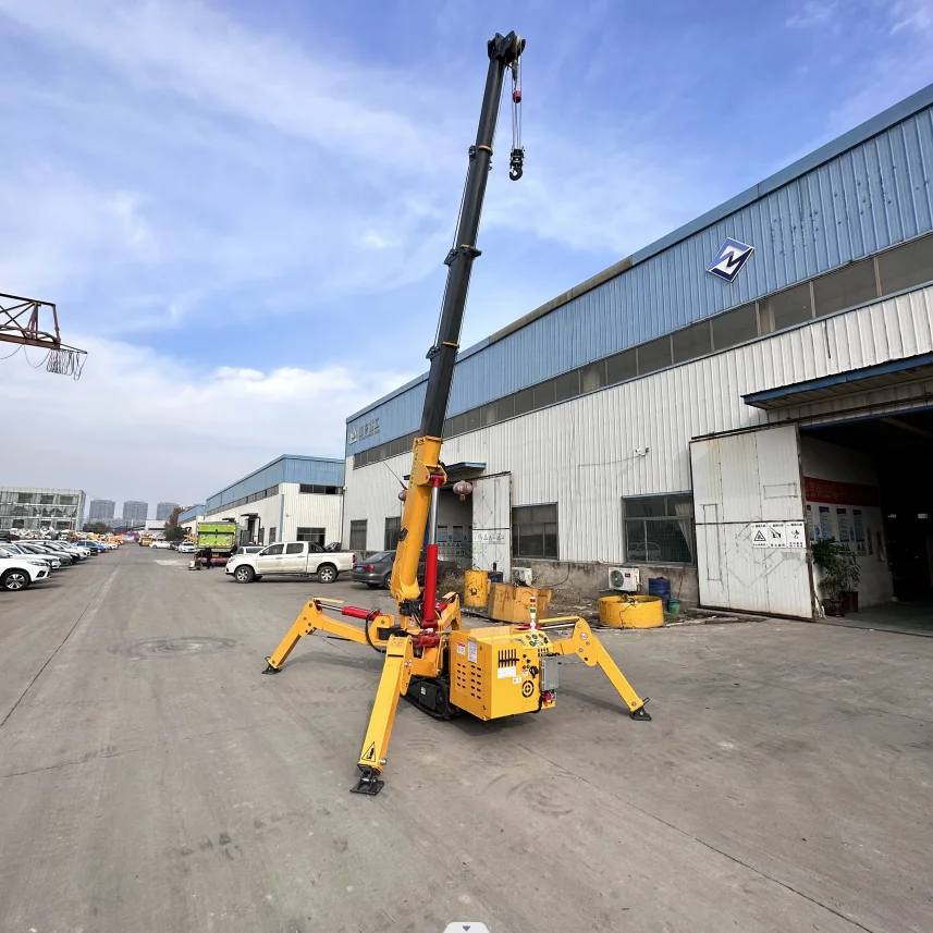 SuiZhong 360 Degree Hydraulic 3 5 8 10 Ton Narrow Space Foldable Telescopic Mini Spider Crawler Crane For Sale