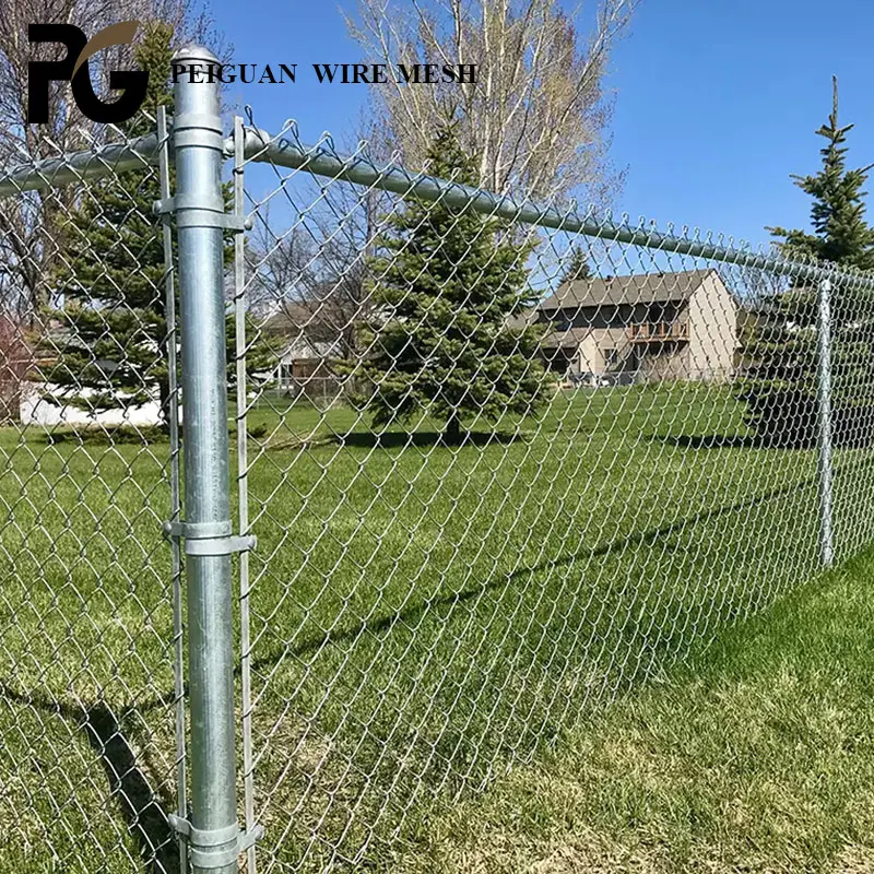 Customized PVC Coated Green Metal Tennis Court Fence Basketball Playground Fence Chain Link Fence