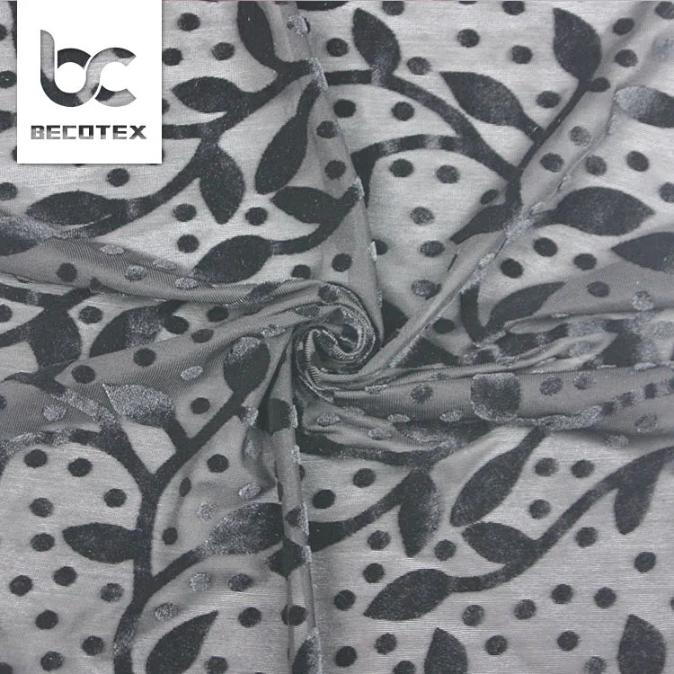 2024 New Hot Sale Stretch Flower Hollow Burnout Velvet Fabric For Sofa