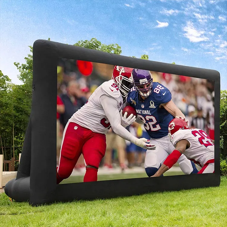  Silver or Rear Film Projection Projector Screen 2D Front 3D 180 Degree 14FT Outdoor Inflatable