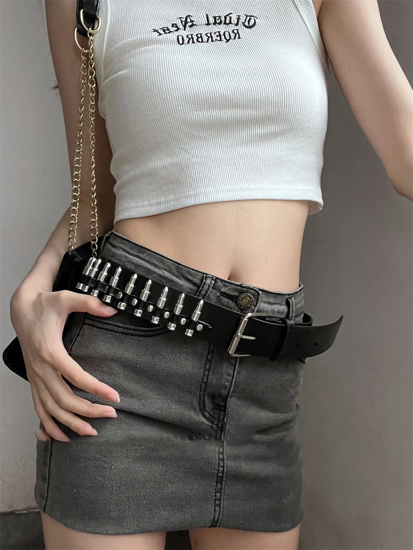 Bullet Rivet Belts Personalized Black Belt Fantastic Pu Leather Belt For Jeans Hip Hop