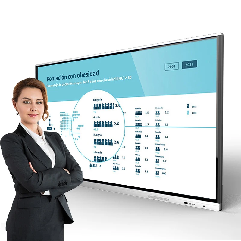 75 Inch 4K Full HD LCD Interactive smart board touch tv whiteboard