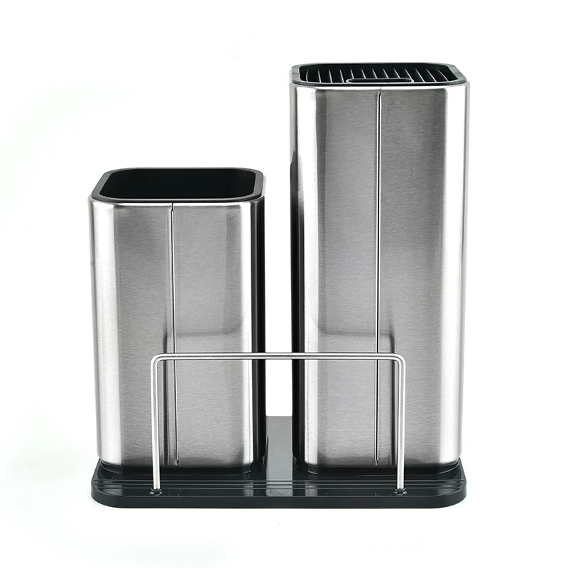 High quality and durable kitchen multifunctional 8-inch stainless steel knife holder and kitchen plastic knife holder set