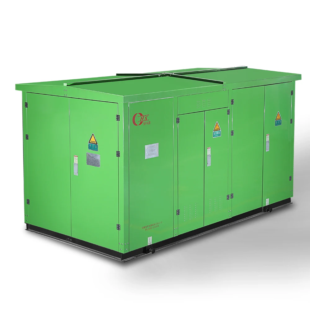 factory price IEC standard 630 kva 800kva 10kv 33kv outdoor box substation with HV switchgear and transformer