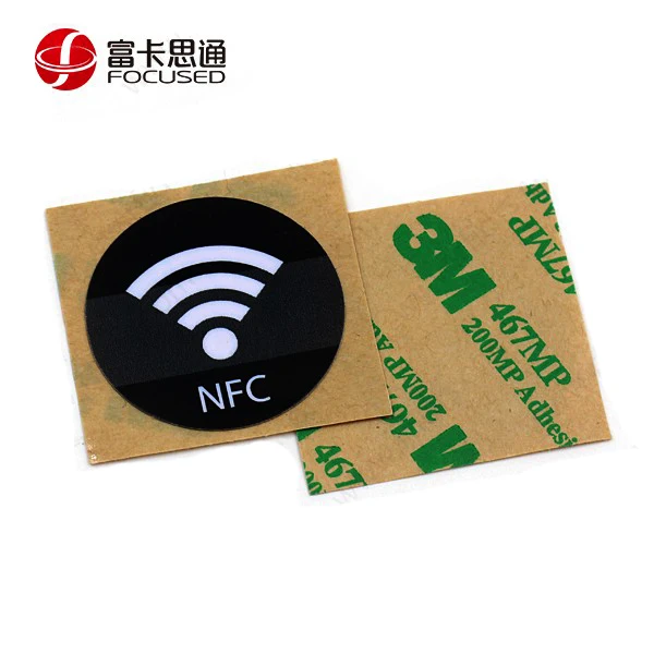 Открытый пассивный термостойкий NFC Ntag213 черный ПЭТ Nfc тег
